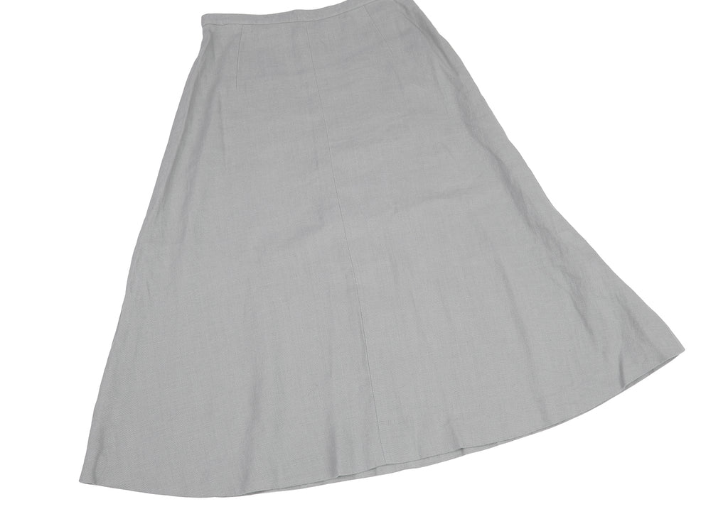 Mademoiselle NON NON JAPAN. Grey Linen Flare Skirt
