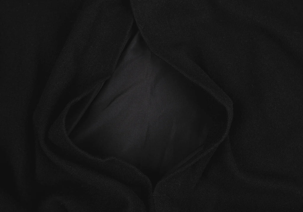 COMME des GARCONS JAPAN. TRICOT. Black Switching Slit Drape Skirt