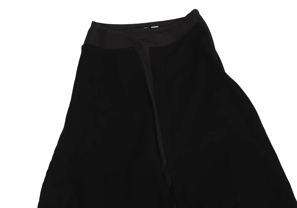 COMME des GARCONS JAPAN. TRICOT. Black Switching Slit Drape Skirt