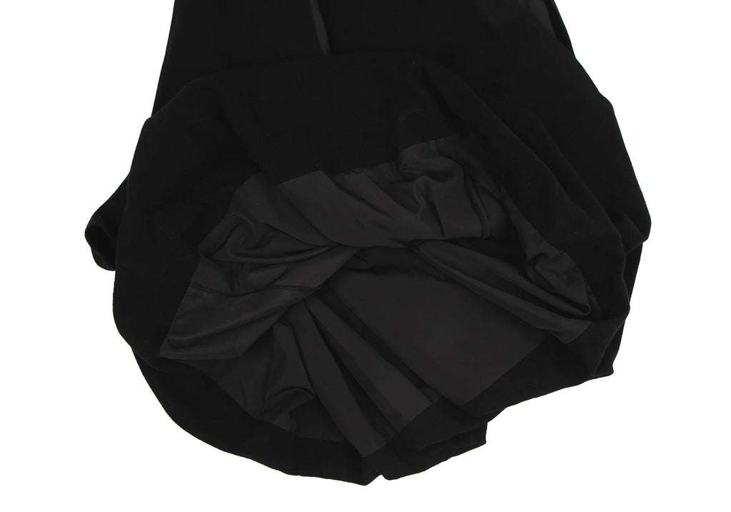 COMME des GARCONS JAPAN. TRICOT. Black Switching Slit Drape Skirt