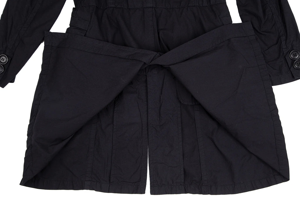 ISSEY MIYAKE JAPAN. sunaokuwahara Dyed Navy Cotton Shirt Coat