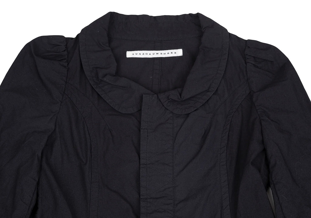 ISSEY MIYAKE JAPAN. sunaokuwahara Dyed Navy Cotton Shirt Coat