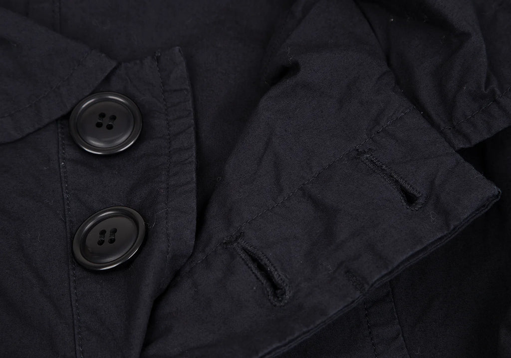 ISSEY MIYAKE JAPAN. sunaokuwahara Dyed Navy Cotton Shirt Coat
