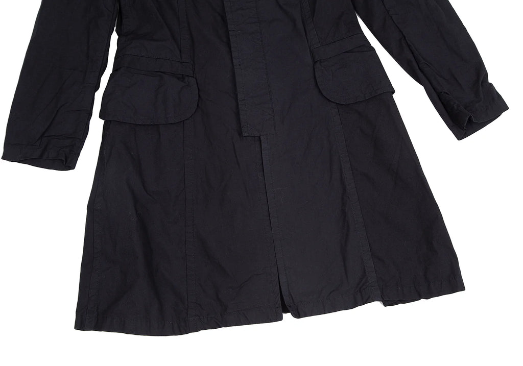 ISSEY MIYAKE JAPAN. sunaokuwahara Dyed Navy Cotton Shirt Coat