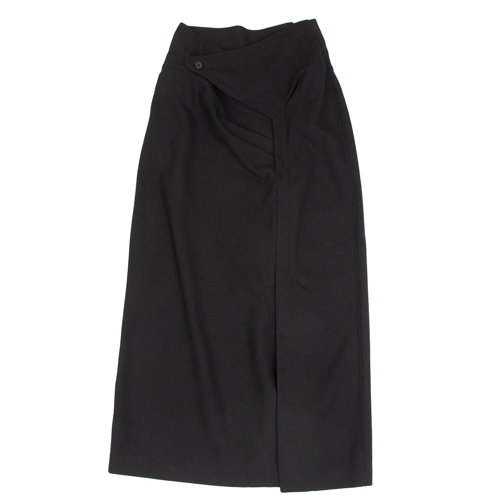 ISSEY MIYAKE JAPAN. High Waist Wool Black Skirt