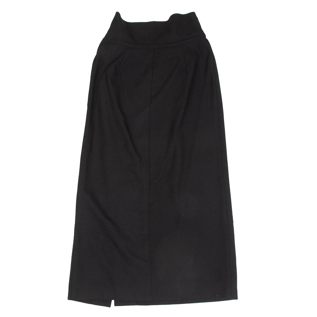 ISSEY MIYAKE JAPAN. High Waist Wool Black Skirt