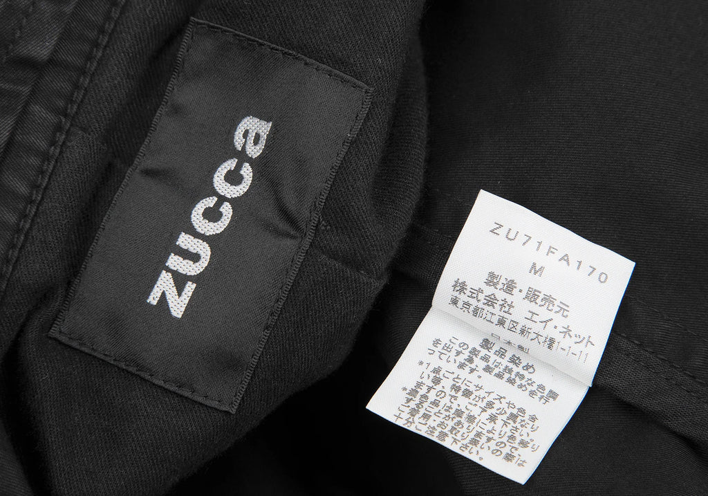 ISSEY MIYAKE JAPAN. zucca Dyed Black Cotton Trench Coat