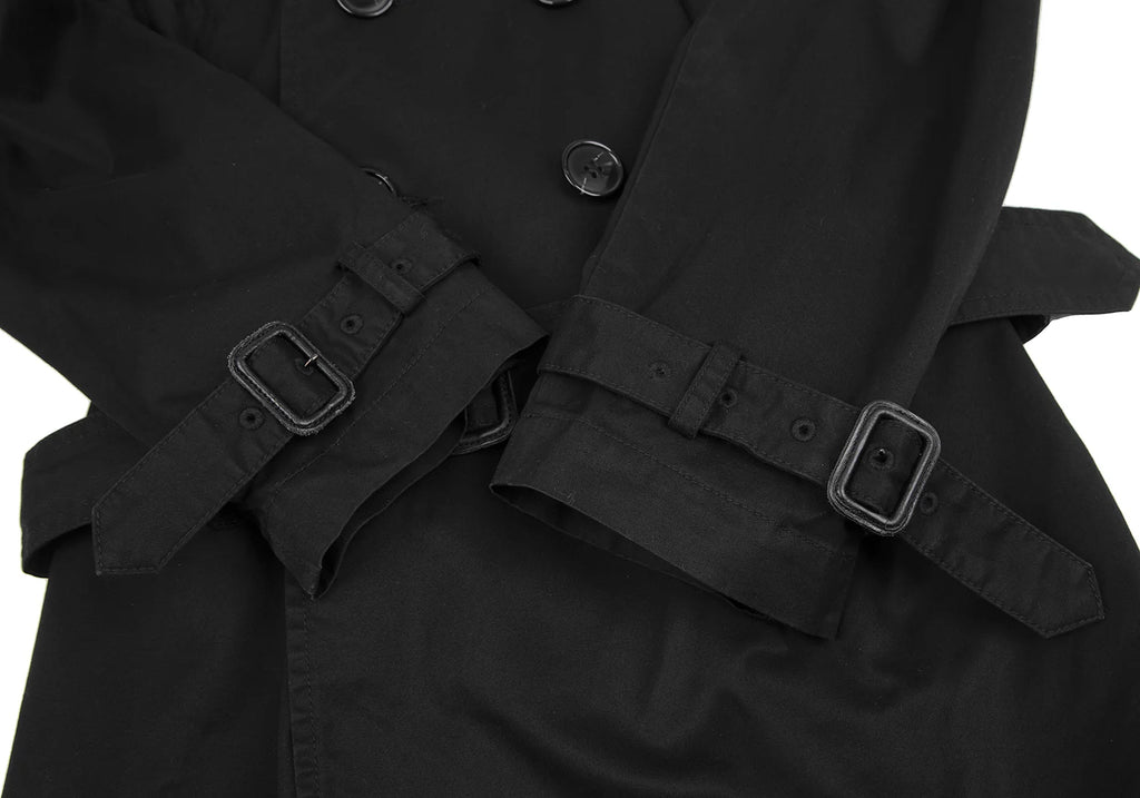 ISSEY MIYAKE JAPAN. zucca Dyed Black Cotton Trench Coat