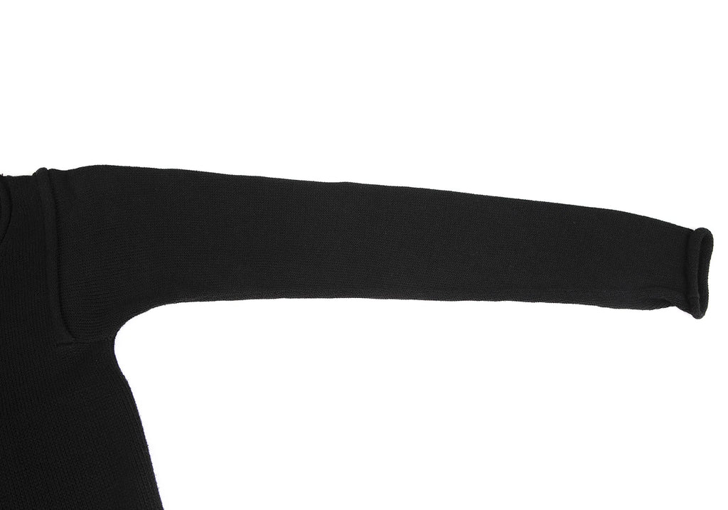 YOHJI YAMAMOTO JAPAN. Y's Cotton Low Gauge Black Knit Dress