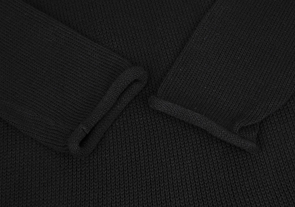 YOHJI YAMAMOTO JAPAN. Y's Cotton Low Gauge Black Knit Dress