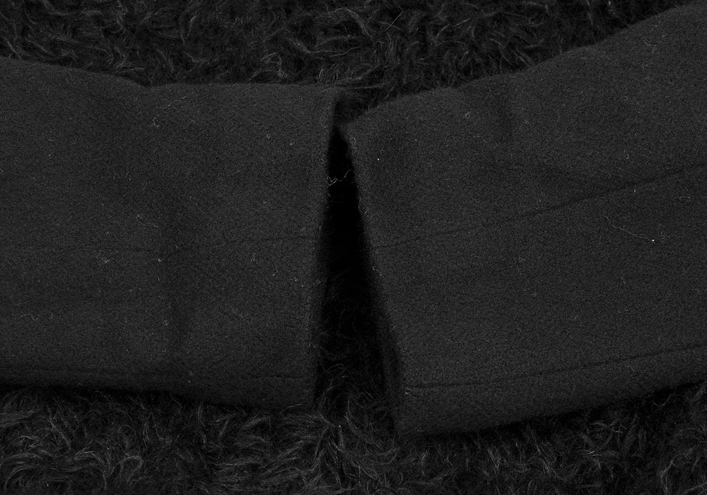 ISSEY MIYAKE JAPAN. HaaT Line. Black Alpaca Blended Fur Switching Blouson / Jacket