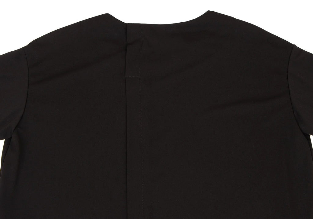 A/T ATSURO TAYAMA JAPAN. Black Pleated Switching Pullover Dress