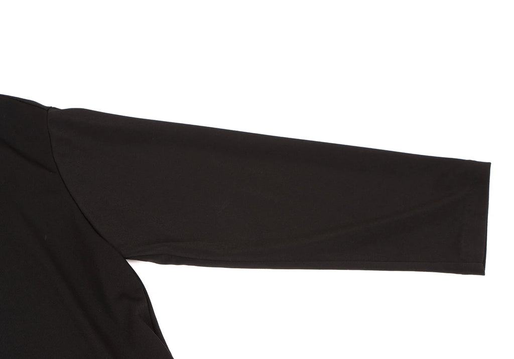 A/T ATSURO TAYAMA JAPAN. Black Pleated Switching Pullover Dress