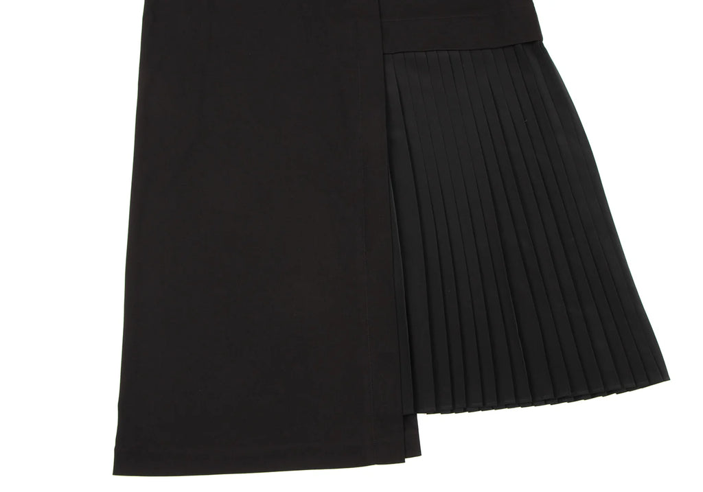 A/T ATSURO TAYAMA JAPAN. Black Pleated Switching Pullover Dress