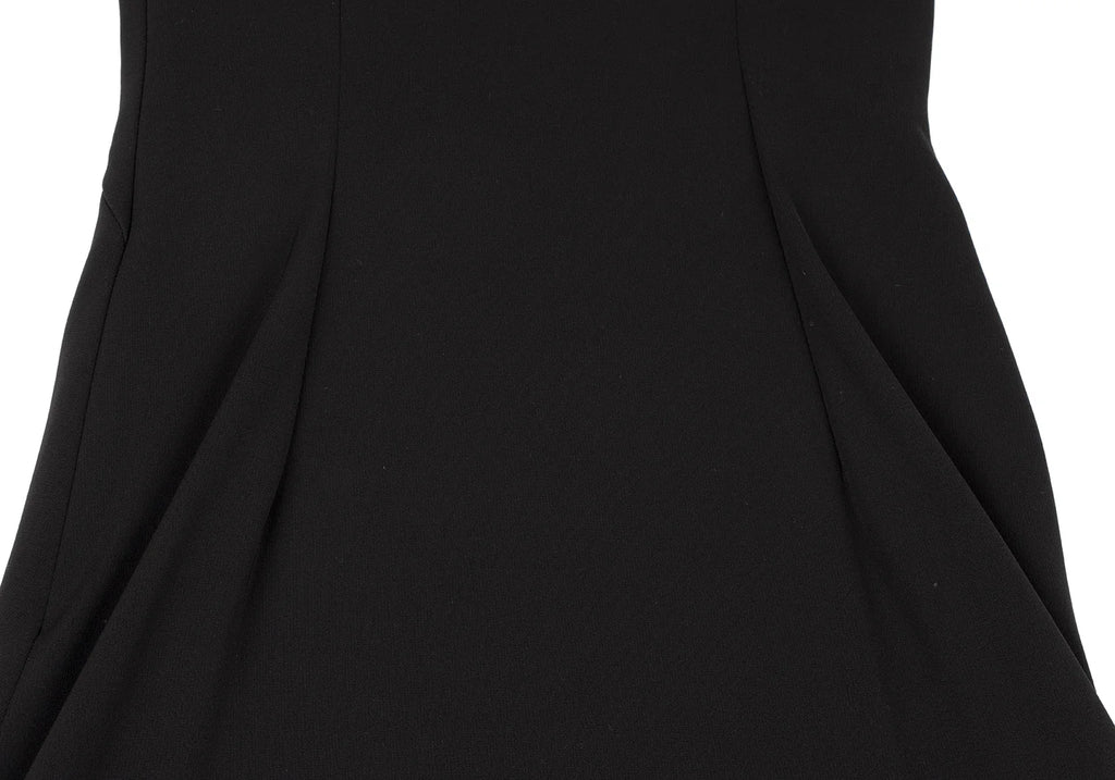 Sybilla Spain. Black Triacetate Blend Pleated Shoulder Sleeveless Dress