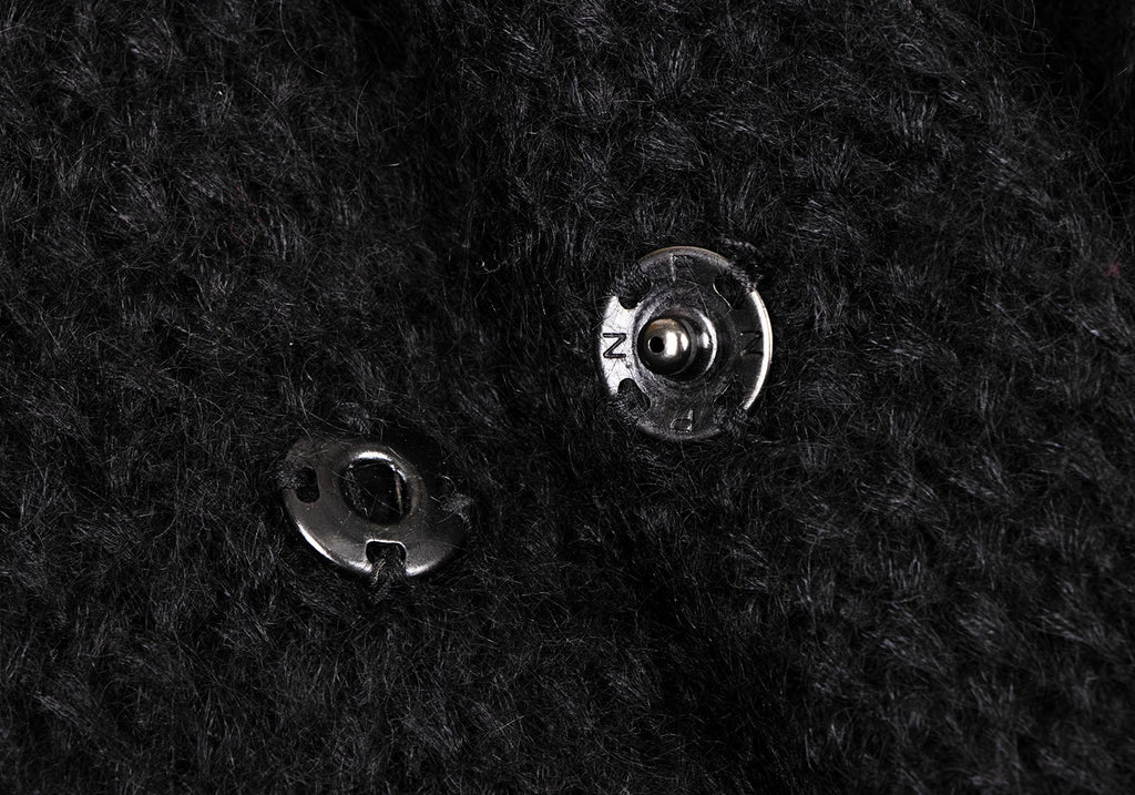 YOHJI YAMAMOTO JAPAN. Y's Wool Nylon Black Long Knit Jacket