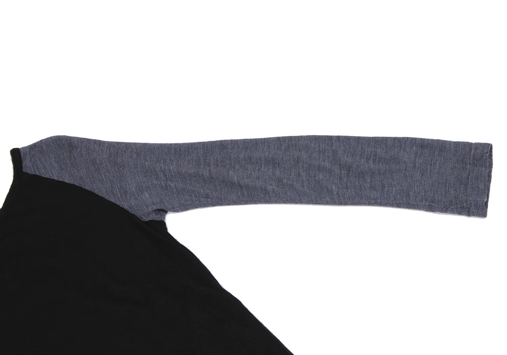 YOHJI YAMAMOTO JAPAN. Y's PINK LIMITED EDITION Bi-Color Black, Blue Raglan Knit Dress