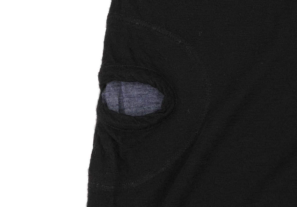 YOHJI YAMAMOTO JAPAN. Y's PINK LIMITED EDITION Bi-Color Black, Blue Raglan Knit Dress