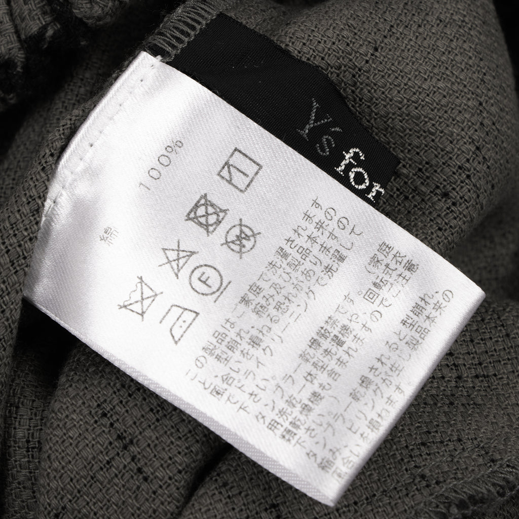 Yohji Yamamoto Japan. Y's for Living. Grey/Black Printed Lace Pattern Cotton Wide Pants