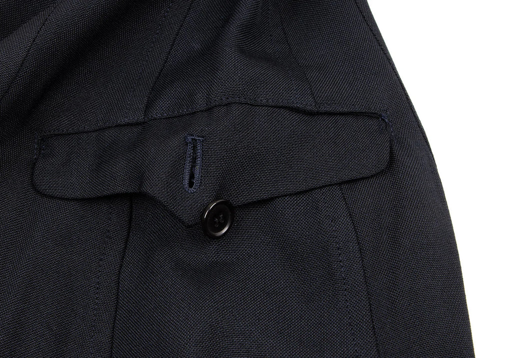 YOHJI YAMAMOTO JAPAN. Y's Navy Rayon Long Jacket