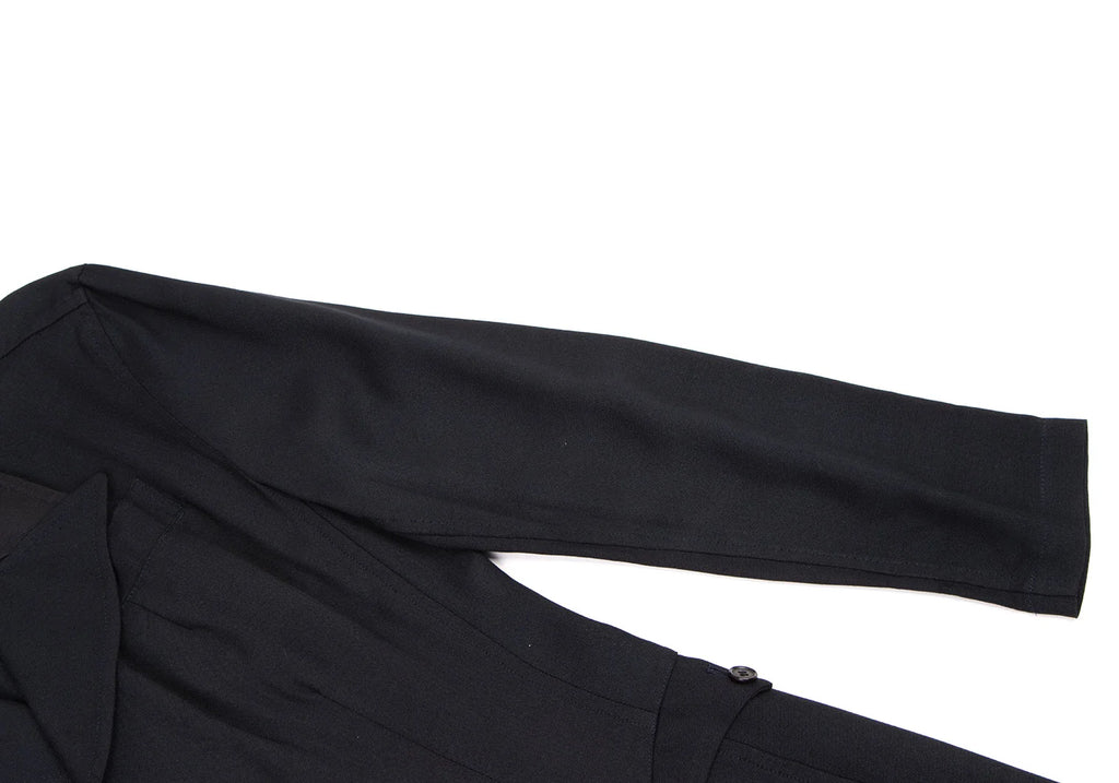 YOHJI YAMAMOTO JAPAN. Y's Navy Rayon Long Jacket