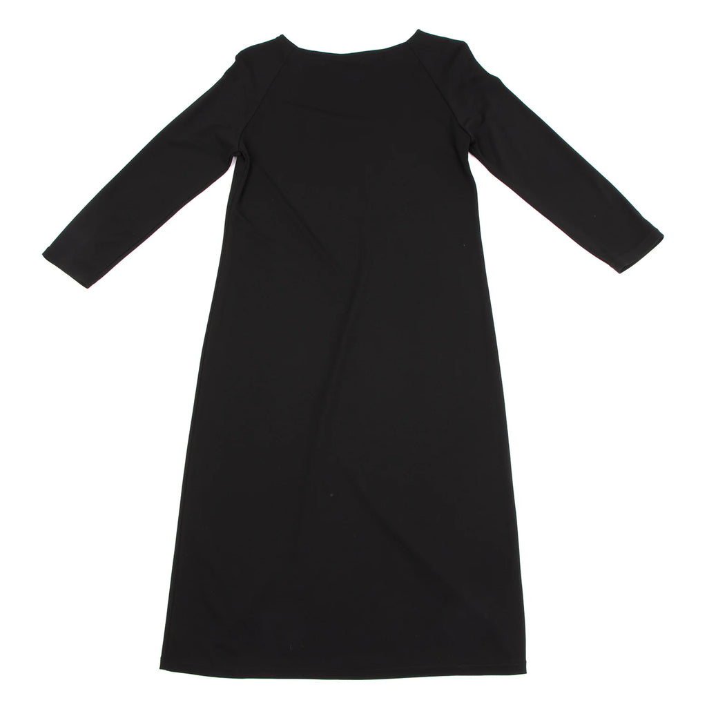 DKNY NEW YORK. ESSENTIALS Black Back Raglan V Neck Dress
