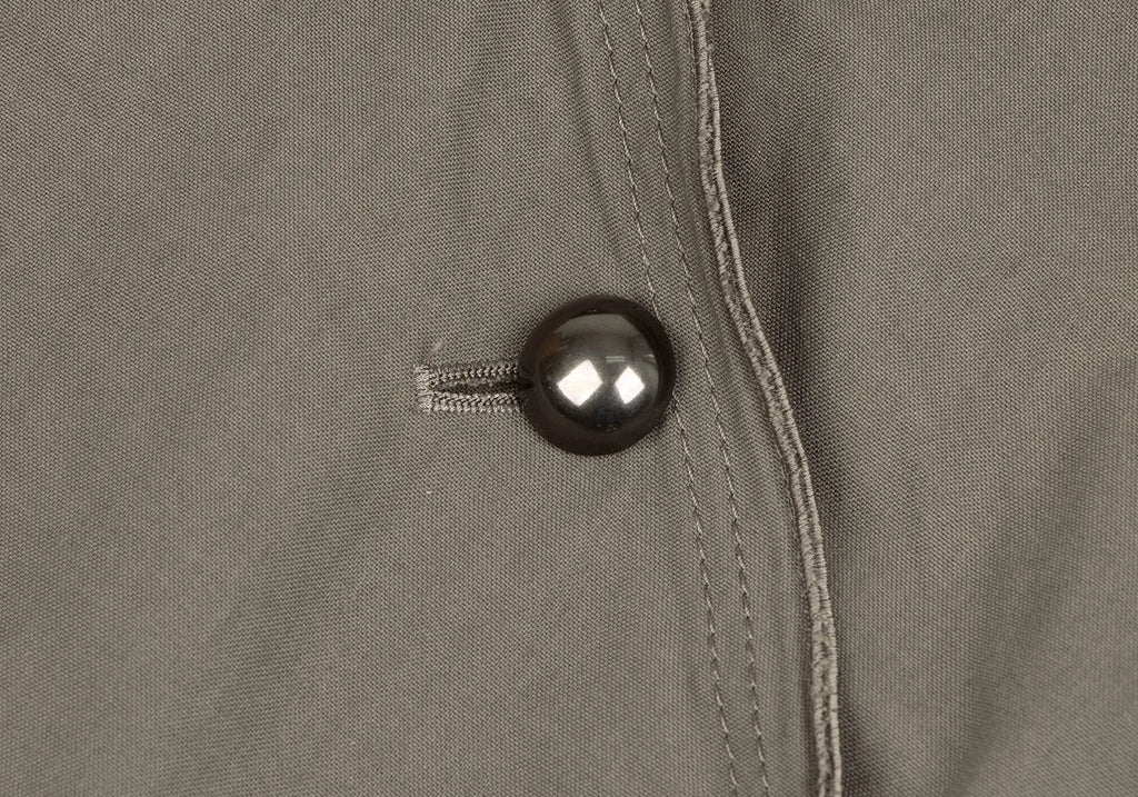 LANVIN en Bleu PARIS. Khaki Color Cut-off Nylon Trench Coat