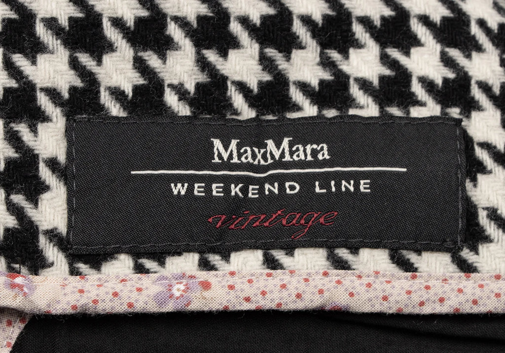 Max Mara  ITALY. WEEKEND White, Black Houndstooth Jacket