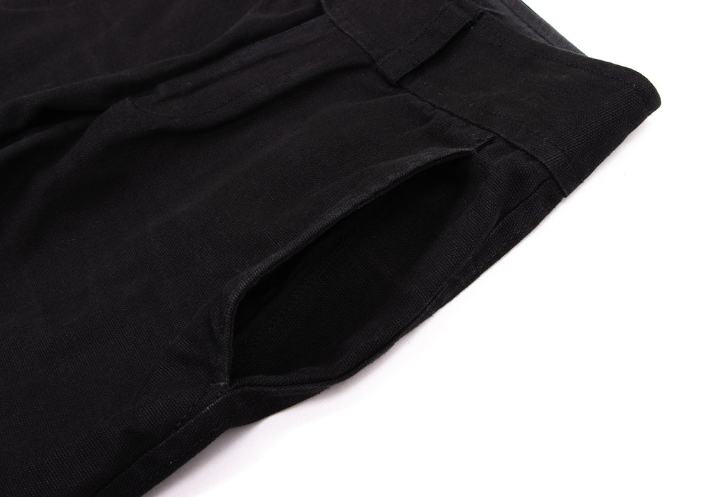 COMME des GARCONS Japan. TRICOT. Black Cotton Linen Canvas Wide Pants