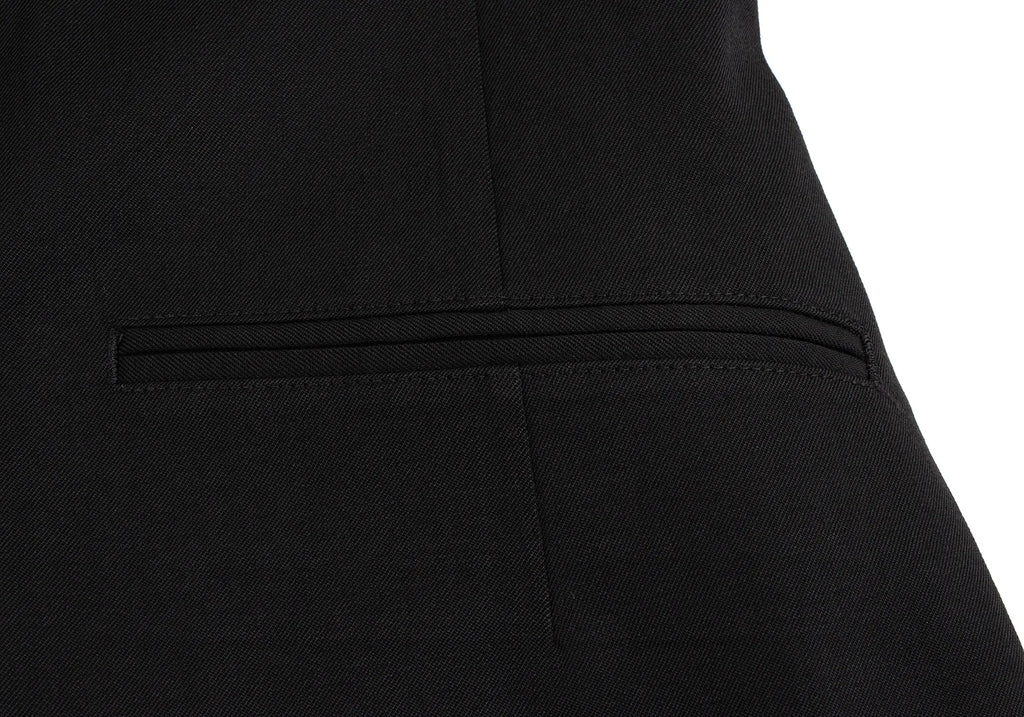 YOHJI YAMAMOTO JAPAN. Y's Wool Black Gabardine Buttonless Jacket