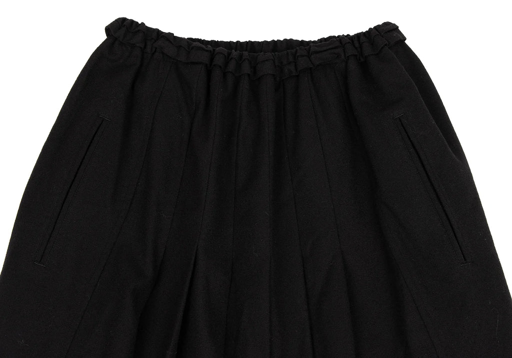 pour deux JAPAN. Waist Switching Wool Black Skirt