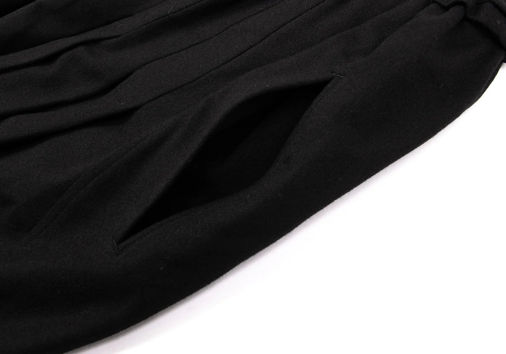 pour deux JAPAN. Waist Switching Wool Black Skirt