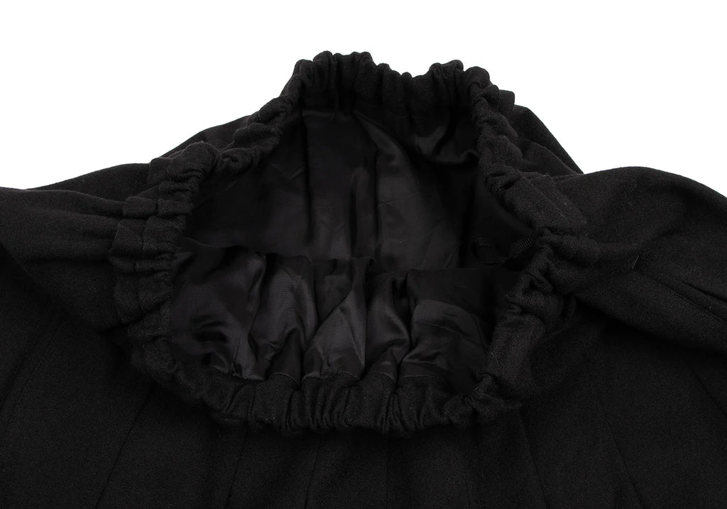 pour deux JAPAN. Waist Switching Wool Black Skirt