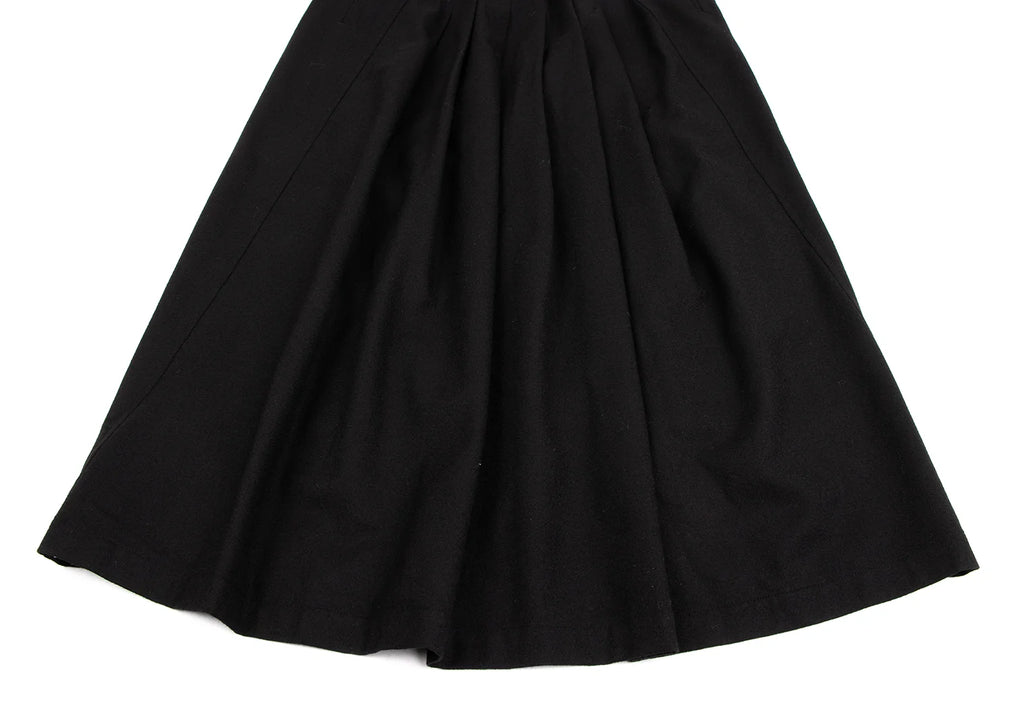 pour deux JAPAN. Waist Switching Wool Black Skirt