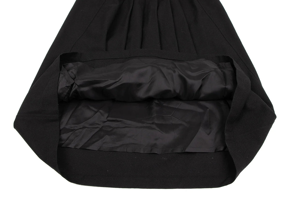 pour deux JAPAN. Waist Switching Wool Black Skirt