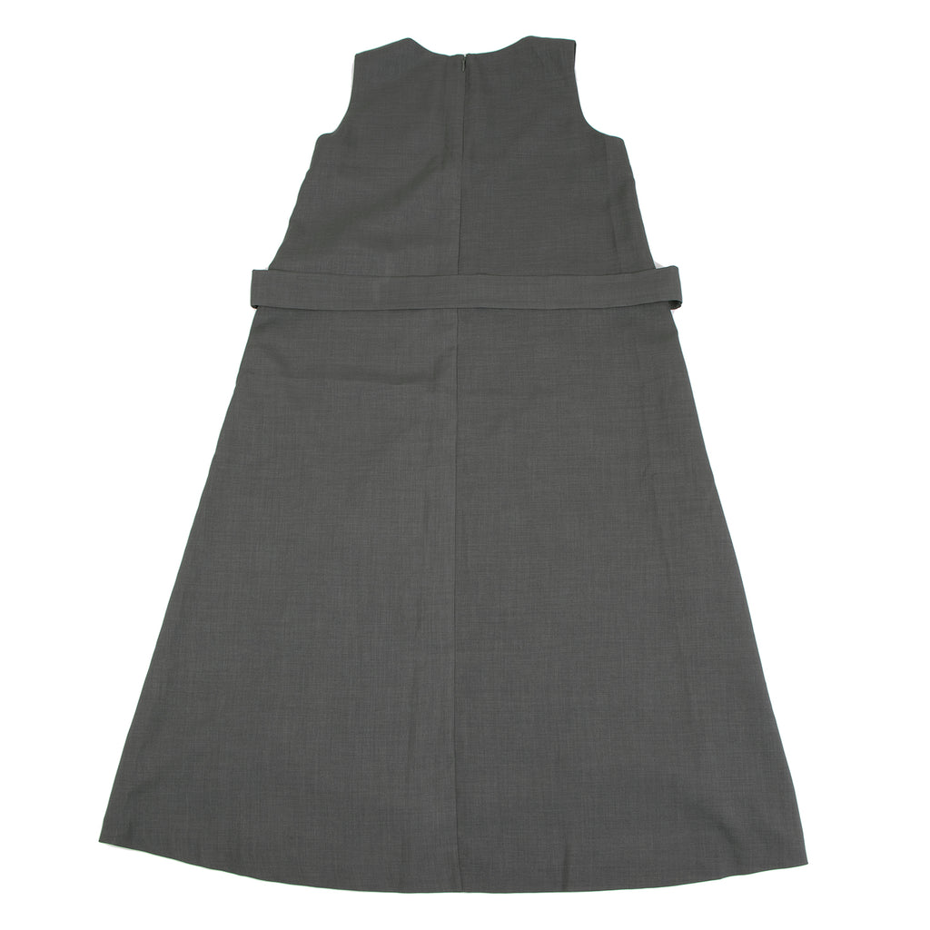 UNITED ARROWS JAPAN. closet story. Forest Green Sleeveless Belted Dress