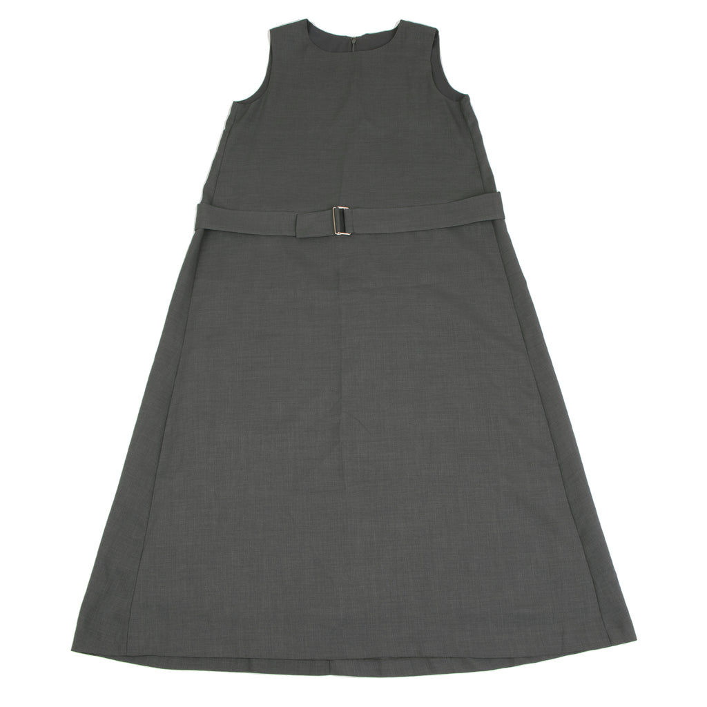 UNITED ARROWS JAPAN. closet story. Forest Green Sleeveless Belted Dress