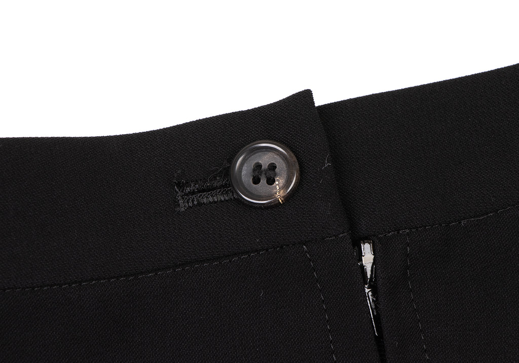 Yohji Yamamoto Japan.NOIR Black Poly Back Slit Maxi Skirt