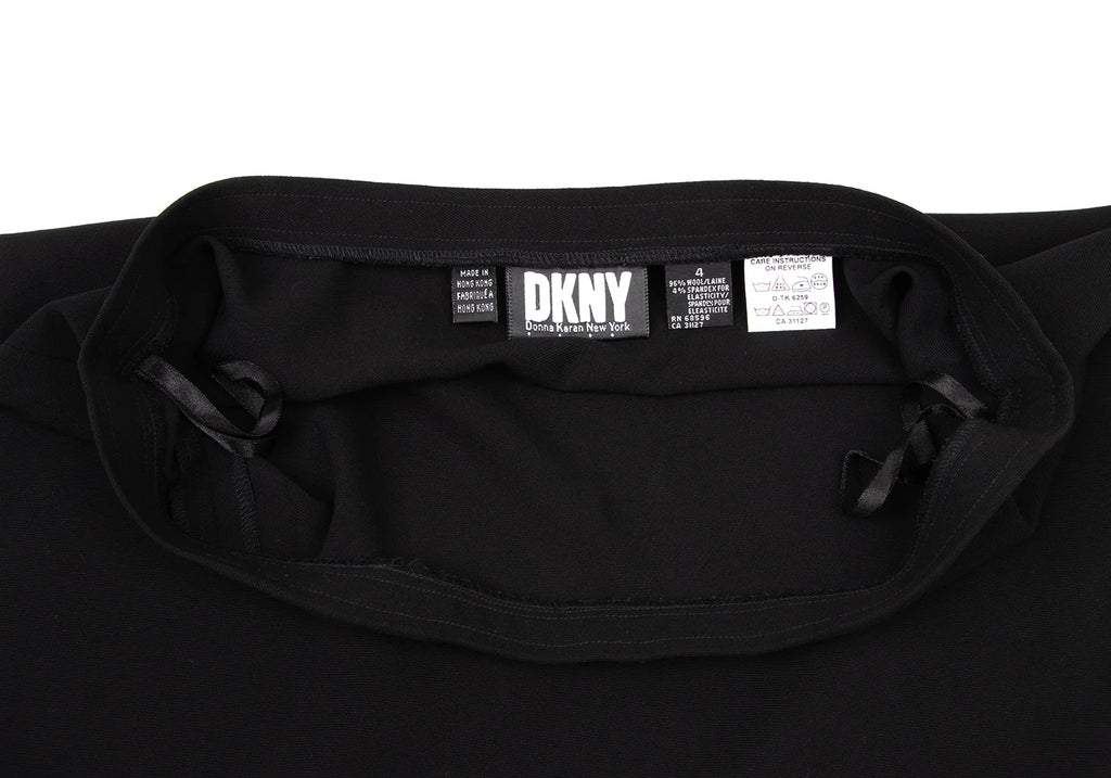 DONNA KARAN NEW YORK. DKNY. Black Wool Long Skirt