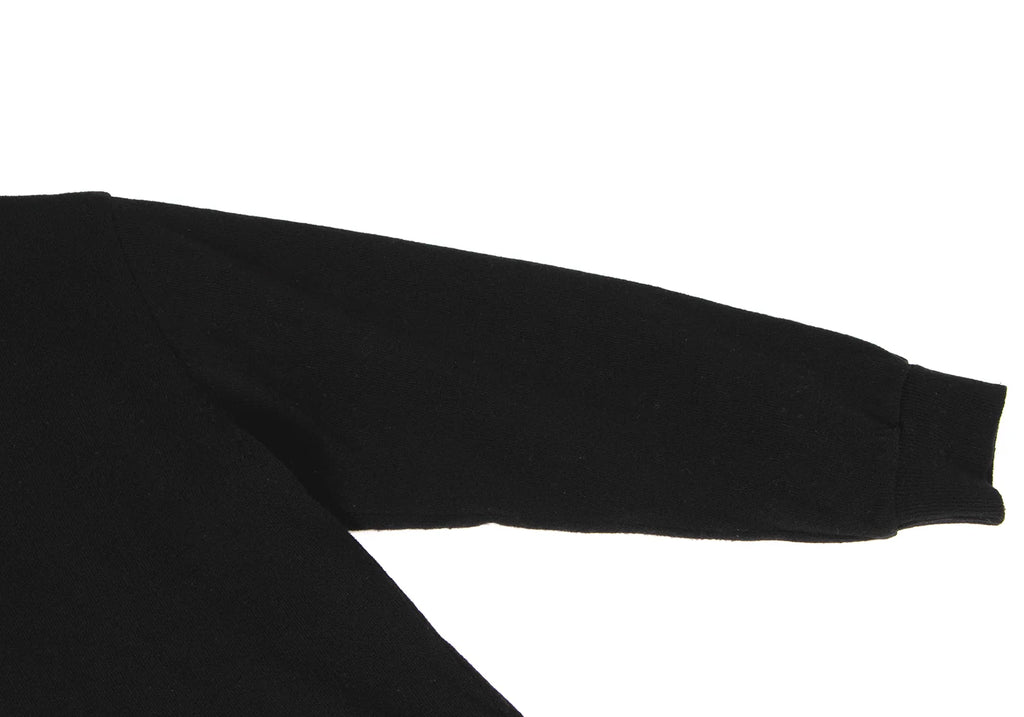 YOHJI YAMAMOTO JAPAN. Y's Black Wool Blend Sleeve Lining Dot Knit Dress