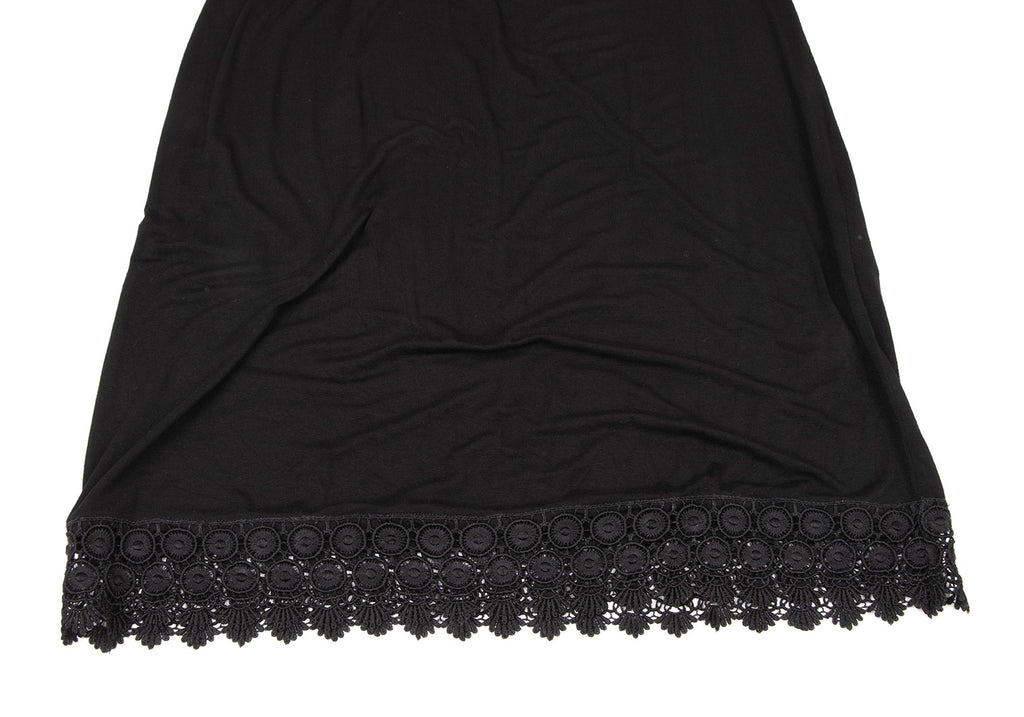 TSUMORI CHISATO JAPAN. Black Lace Switching Cami Mini Dress