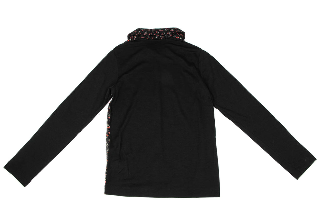 COMME des GARCONS JAPAN. TRICOT. Cherry Printed Black Wool Shirt