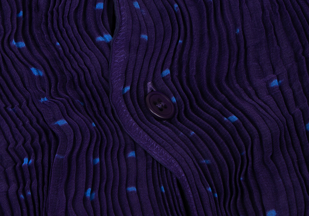 ISSEY MIYAKE JAPAN. FETE Eggplant Color Reversible Pleated Blouse