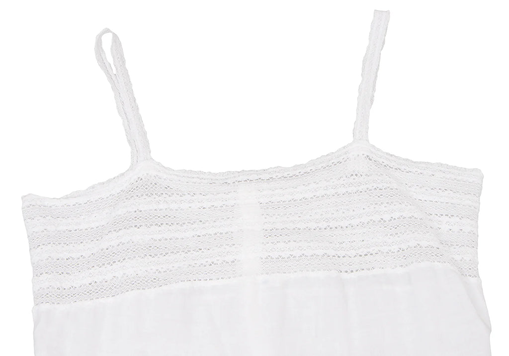 45rpm 45R JAPAN. White Lace Switching Cotton Camisole Top