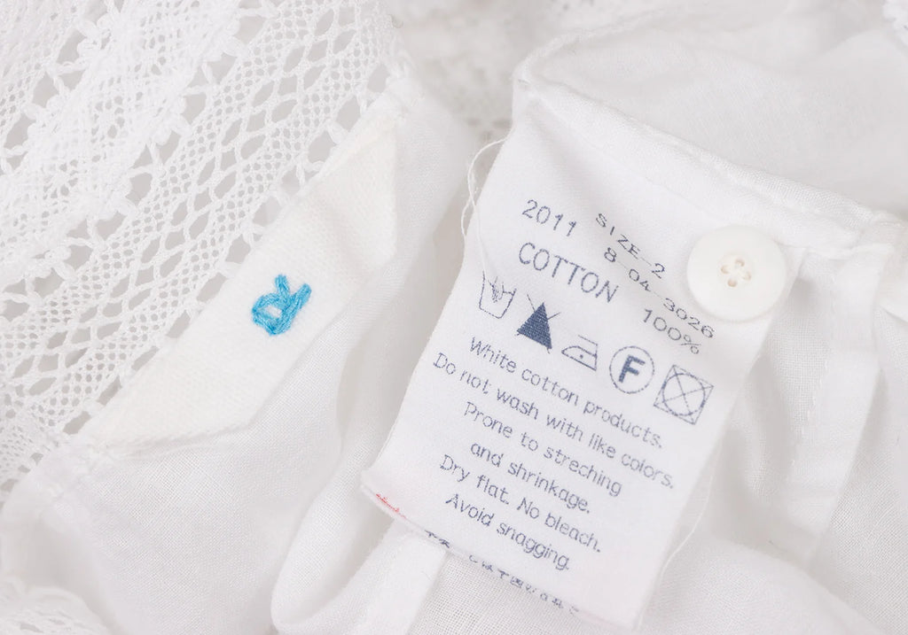 45rpm 45R JAPAN. White Lace Switching Cotton Camisole Top