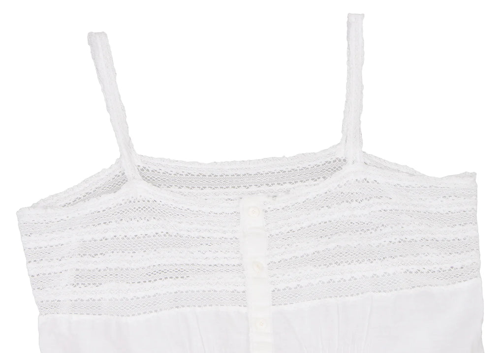 45rpm 45R JAPAN. White Lace Switching Cotton Camisole Top