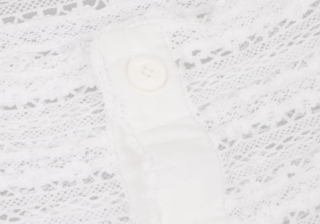 45rpm 45R JAPAN. White Lace Switching Cotton Camisole Top