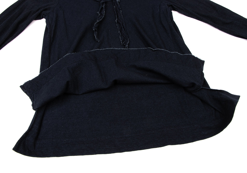 45RPM JAPAN. Indigo Dyed Ribbon Neck Shirt/Blouse