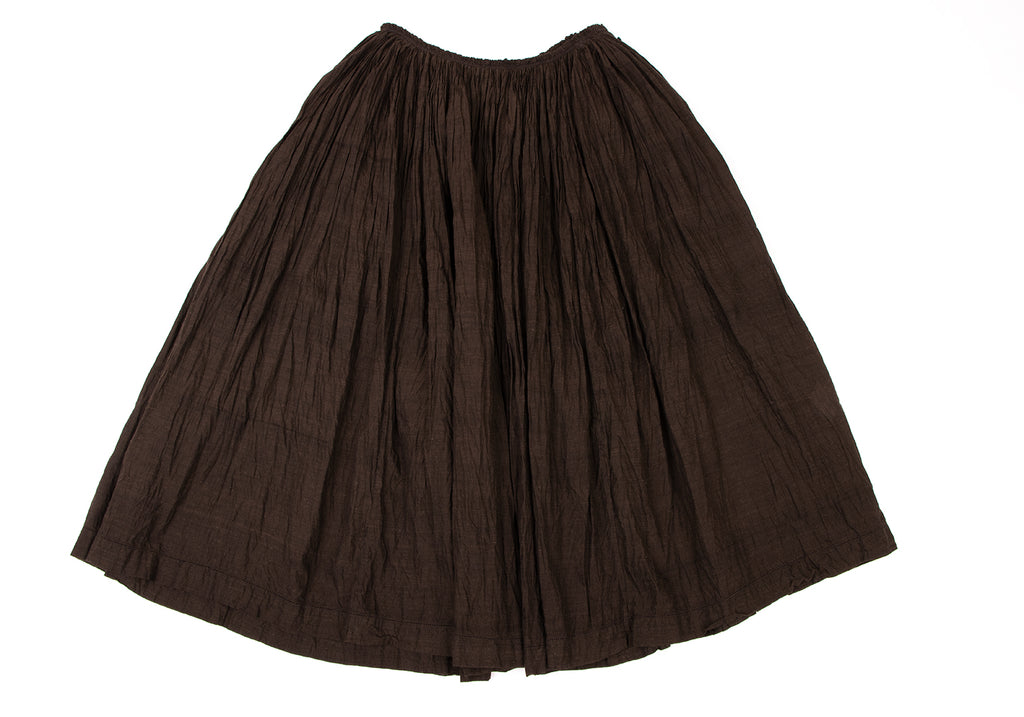45RPM JAPAN. 45r. Brown Cotton Gather Skirt
