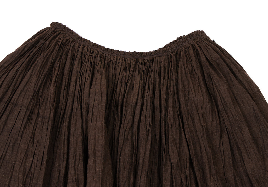 45RPM JAPAN. 45r. Brown Cotton Gather Skirt